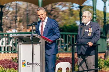 Mayor John Faker at the Sandakan Remembrance Service 2024