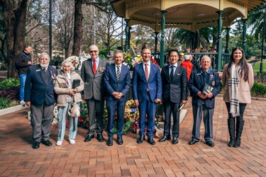 Mayor Councillor and guests at Sandakan Remembrance Service 2024