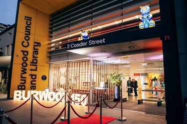 Burwood Library entrance